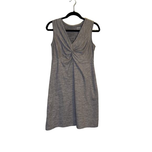 Eddie Bauer Women's Gray Twist Front V-Neck Sleeveless A-Line Dress Size Small - Picture 1 of 6
